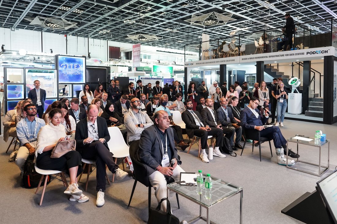Sahaj Kothari on the floor at GITEX as panellist and speaker