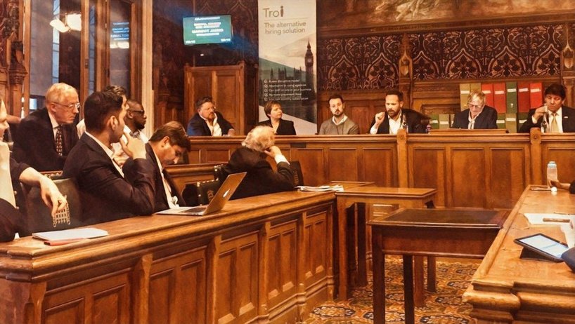 Sahaj Kothari at the UK House of Commons representing SMEs